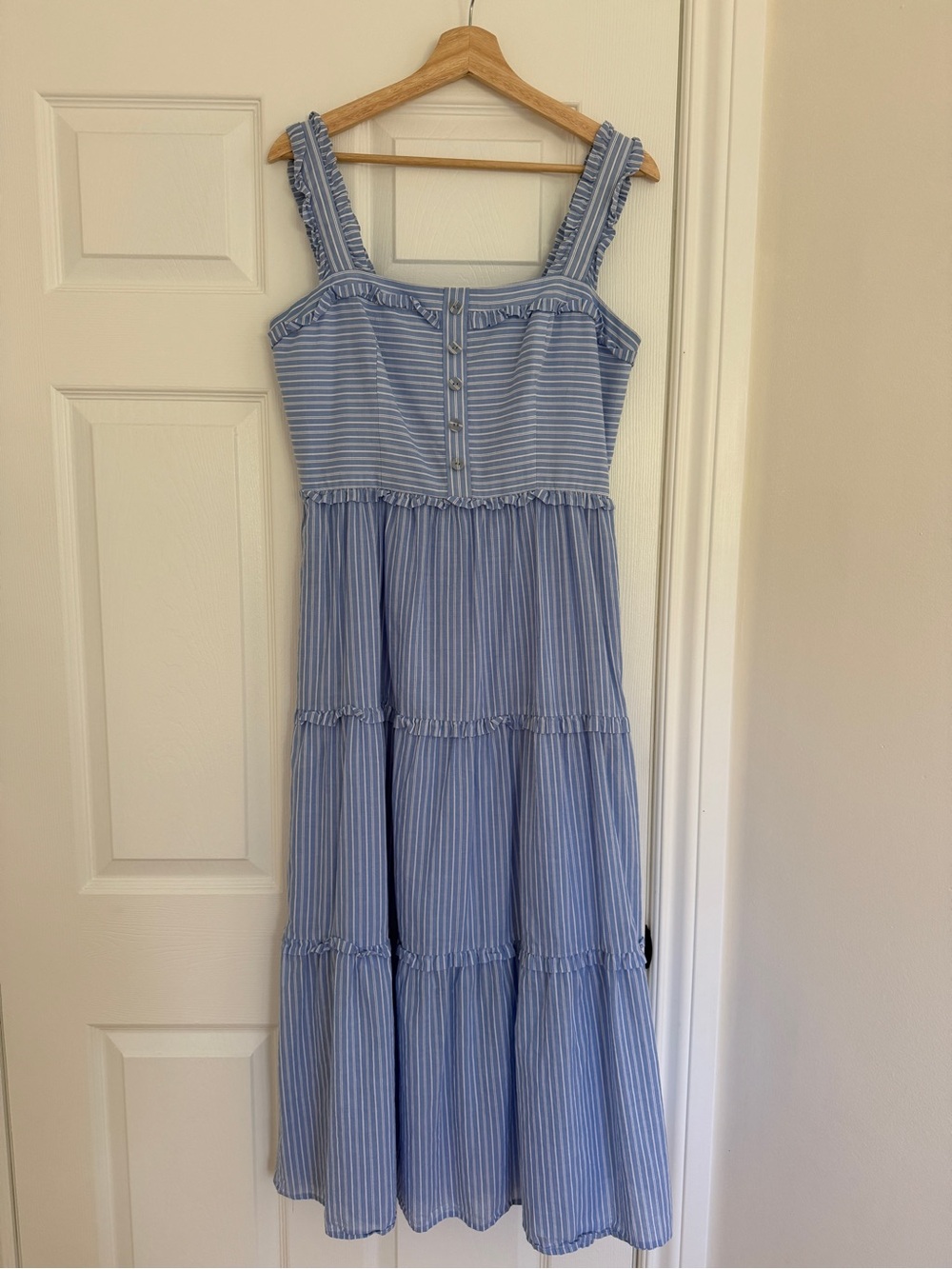 Blue & White Maxi Dress